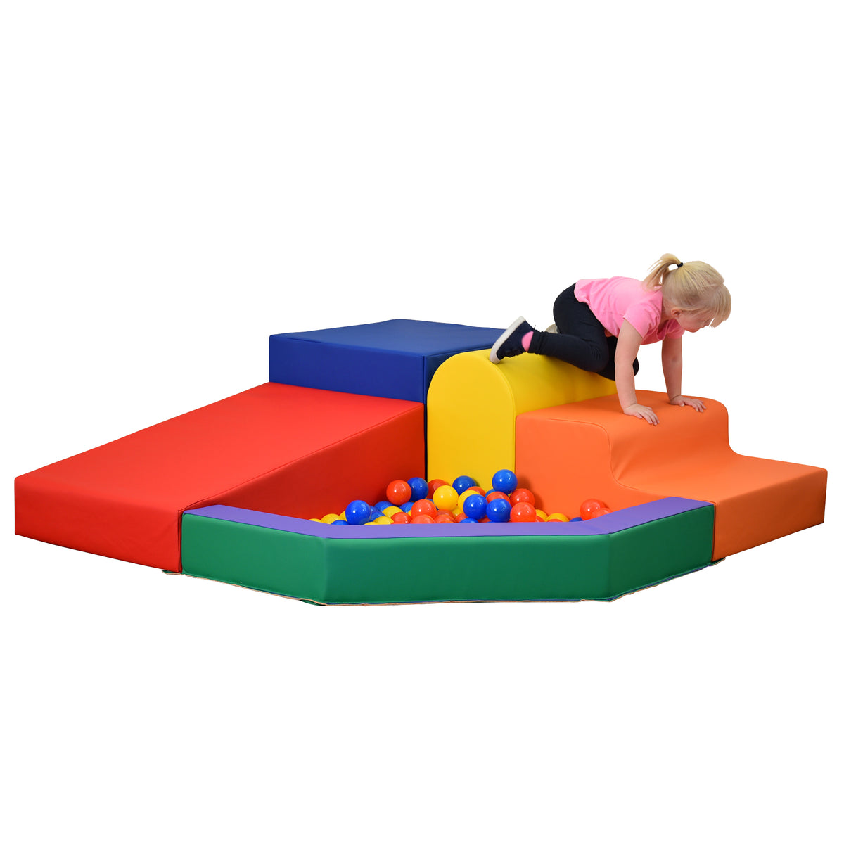 Toddler Corner Soft Play Climber with Ball Pool, view 5