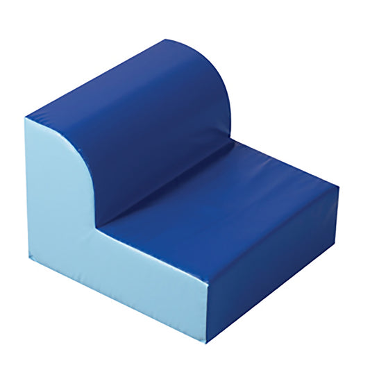 Two-Tone Foam Reading Lounger Chair, Blue/Sky Blue