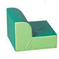 Two-Tone Foam Reading Lounger Chair, Green/Fern