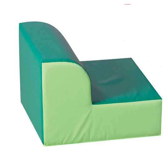 Two-Tone Foam Reading Lounger Chair, Green/Fern