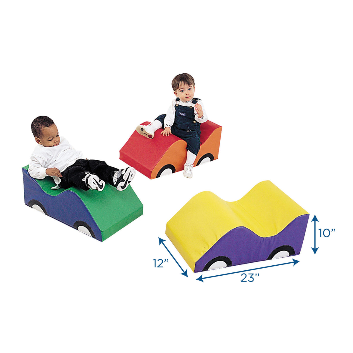 Infant Toddler Soft Foam Cars, Set of 3 – Rainbow, view 6