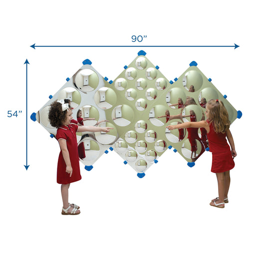 Large Diamond Bubble Wall Mirror, view 2