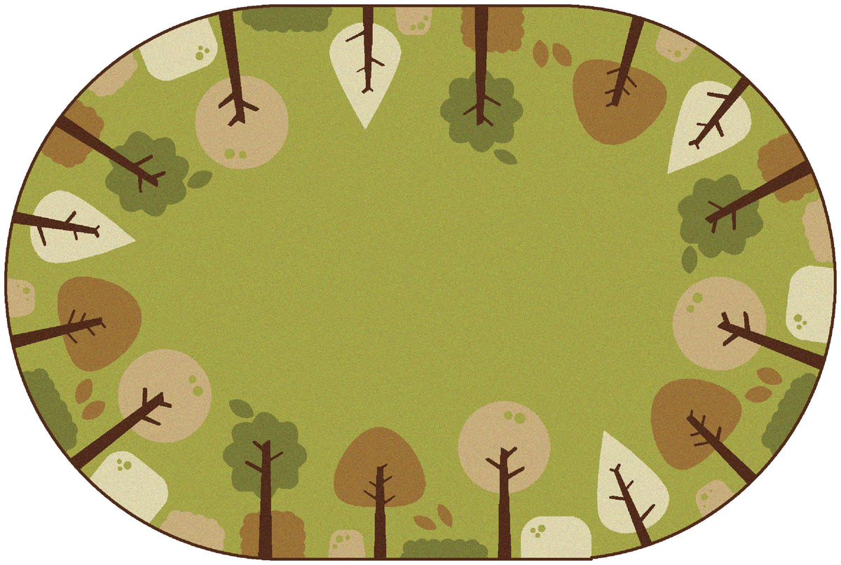 KIDSoft Tranquil Trees Green Classroom Rug, view 6