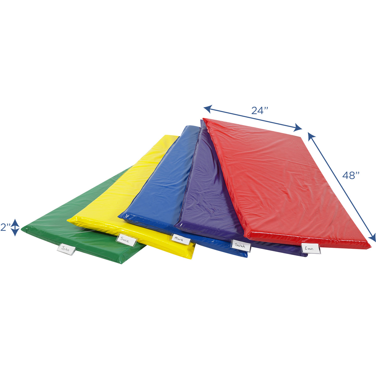 2" Non-Folding Rainbow Rest Mats, Set of 5, view 6