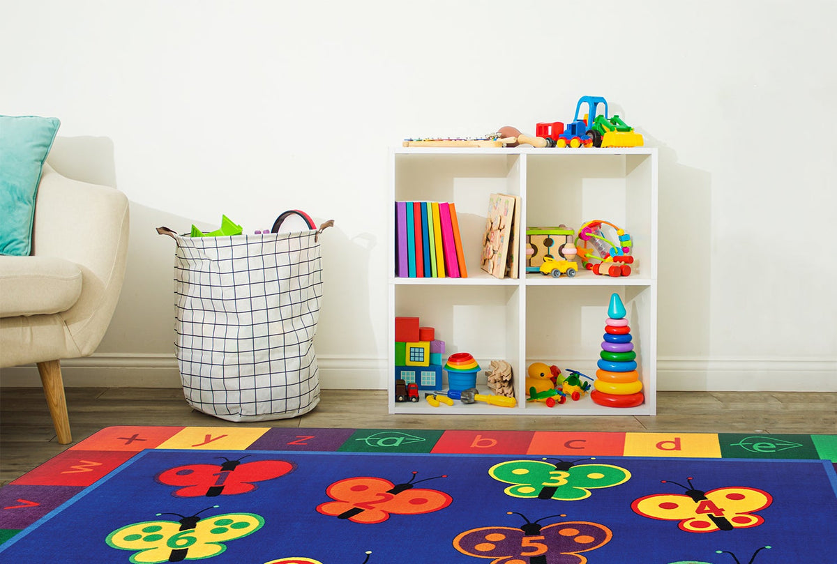 123 ABC Butterfly Fun Classroom Rug, view 7