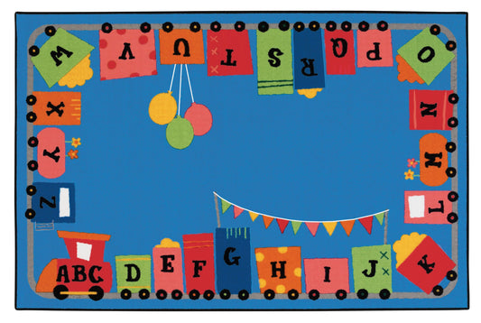 Alphabet Fun Train Classroom Rug