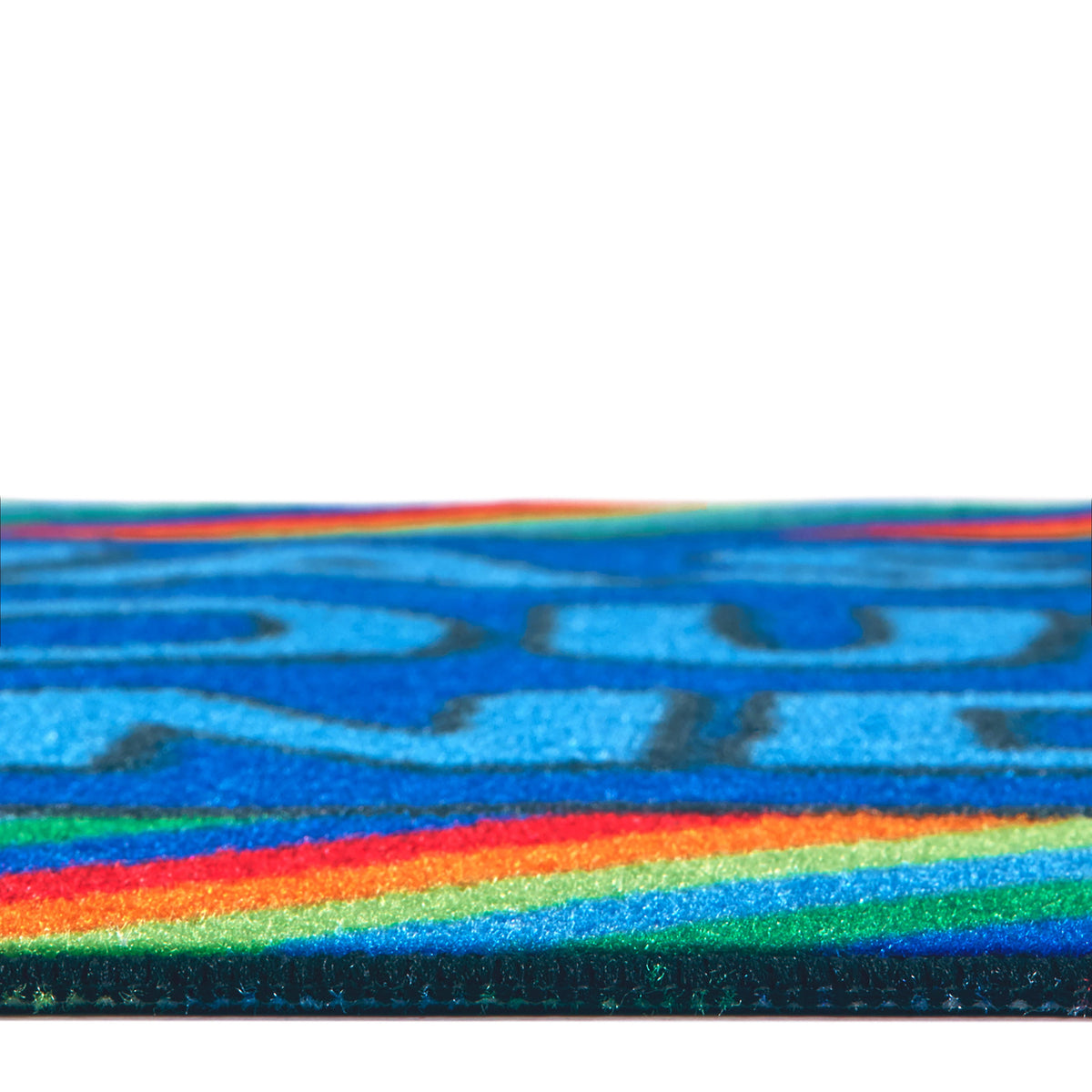 Rainbow Striped Wash Your Hands Classroom Rug, view 2