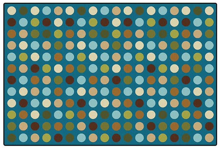 Microdots Teal Classroom Rug