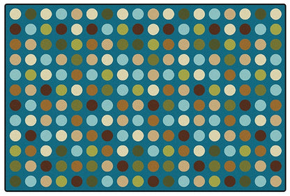 Microdots Teal Classroom Rug