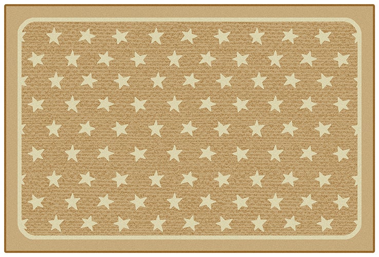 Super Stars Brown Classroom Rug