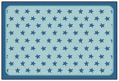 Super Stars Dark Blue Classroom Rug