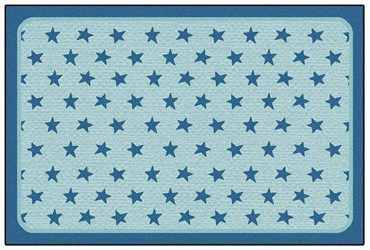 Super Stars Dark Blue Classroom Rug