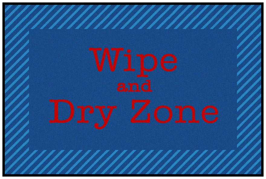 Blue & Red Wipe & Dry Classroom Rug