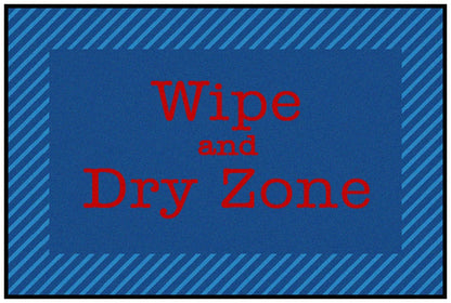 Blue & Red Wipe & Dry Classroom Rug