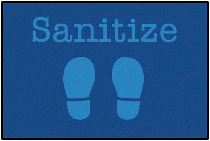 Blue Shoes Sanitize Classroom Rug