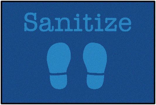 Blue Shoes Sanitize Classroom Rug