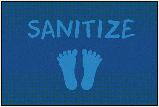Blue Stand & Sanitize Classroom Rug
