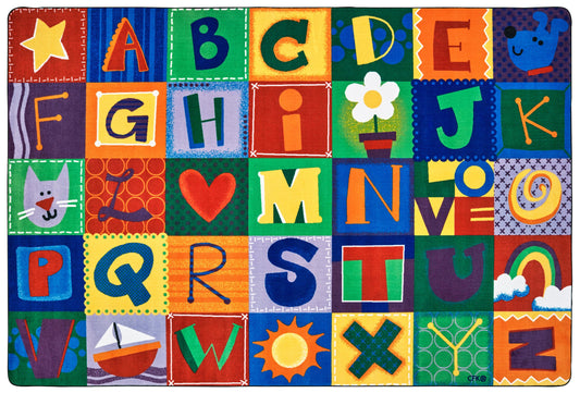KIDSoft Toddler Alphabet Blocks Primary Classroom Rug