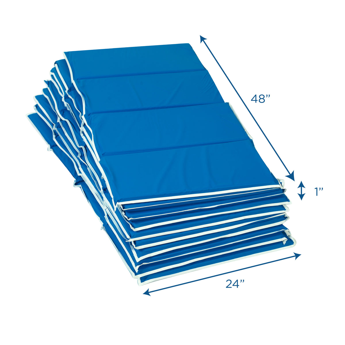 Heavy-Duty 4-Section Folding Rest Mats – Blue, view 6