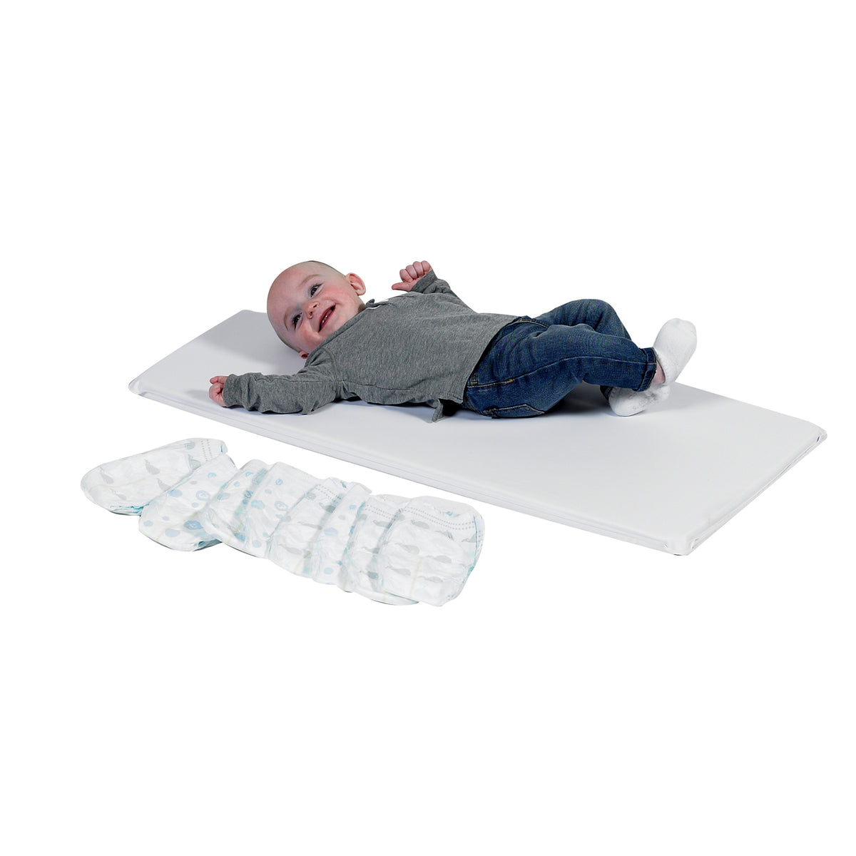 Waterproof Sealed Foam Changing Pad, 35.5 Inch – White
