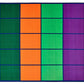 Colorful Rows 36-Seat Classroom Rug