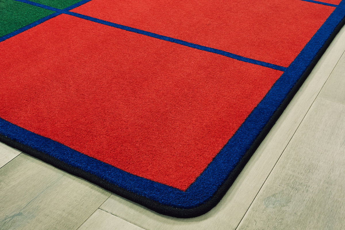 Colorful Rows 25-Seat Classroom Rug, view 2
