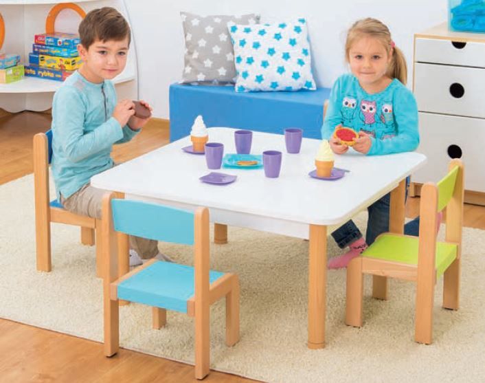Stackable Beech Wood Classroom Chair by Moje Bambino
