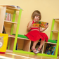Bookcase with Cushioned Bench Seat by NOVUM