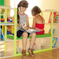 Bookcase with Cushioned Bench Seat by NOVUM