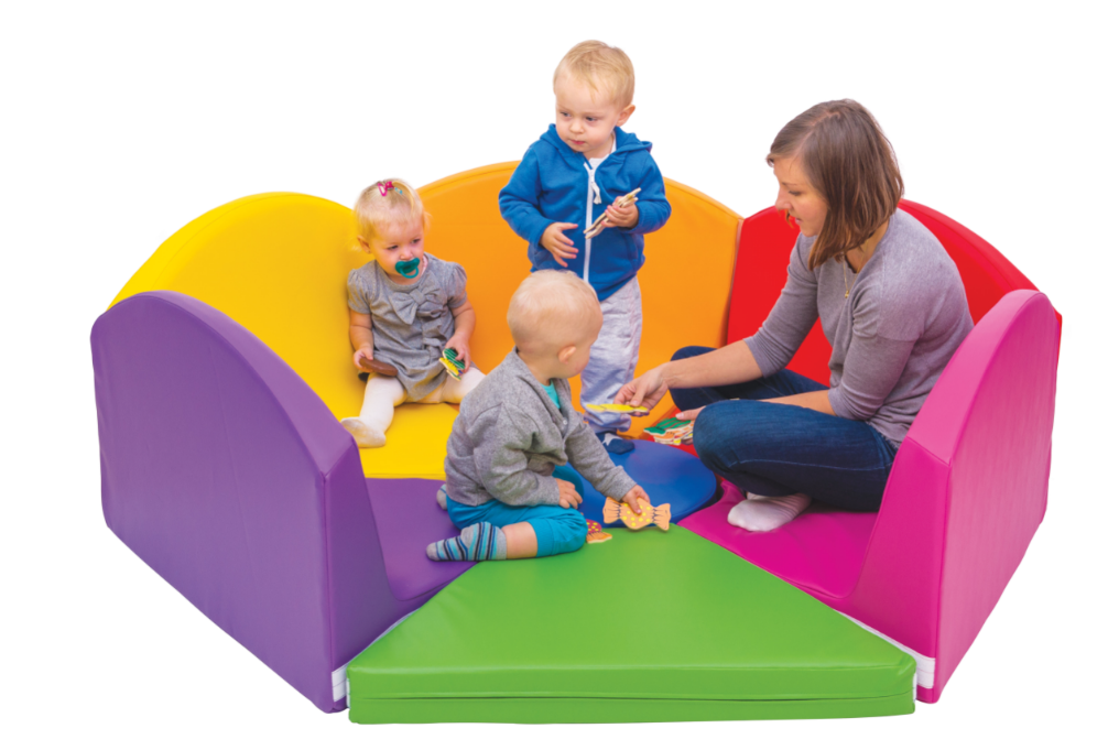 Rainbow Petal Foam Seating Circle, 7 Pieces by NOVUM