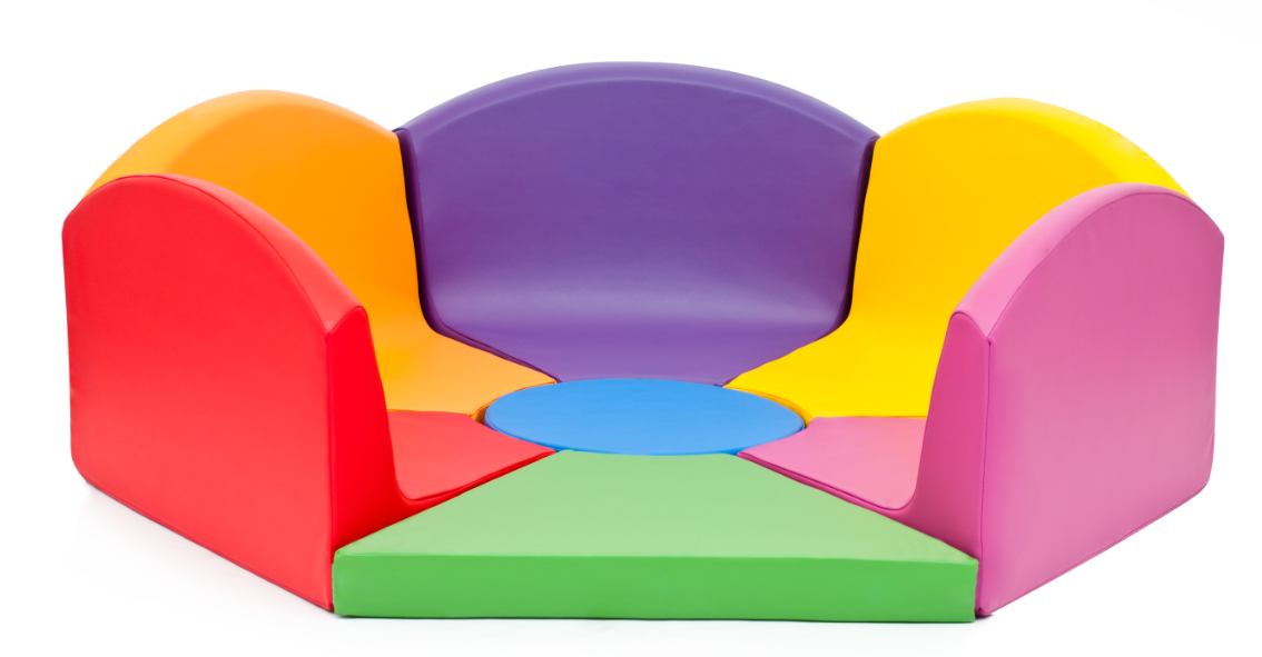 Rainbow Petal Foam Seating Circle, 7 Pieces by NOVUM