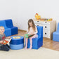 Blue Sunny Foam Sofas & Table by NOVUM