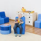 Blue Sunny Foam Sofas & Table by NOVUM