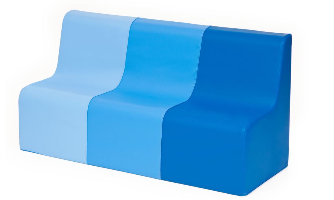 Blue Sunny Foam Sofas & Table by NOVUM