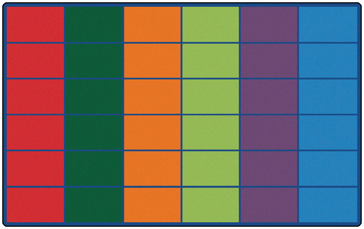 Colorful Rows 25-Seat Classroom Rug, view 4