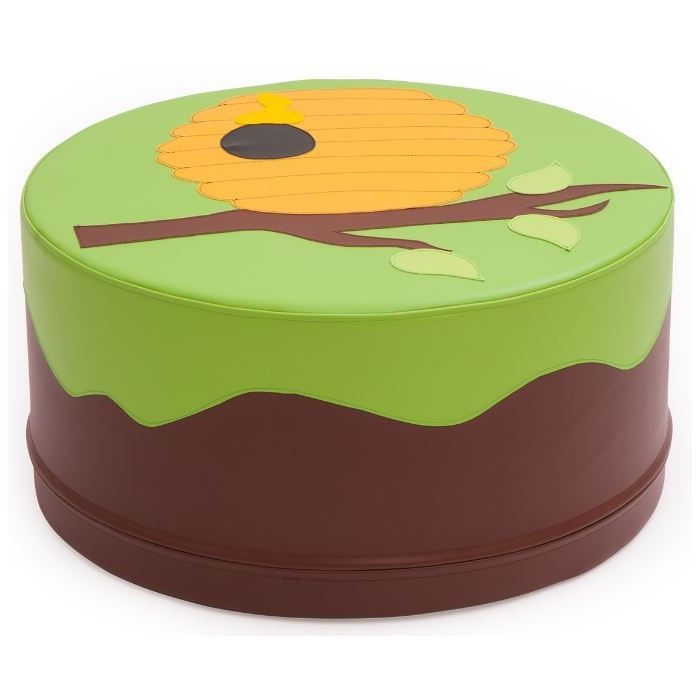 Beehive Table with 4 Bumblebee Poufs Set by NOVUM