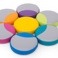 Flower Foam Pouf Set, 7 Pieces by NOVUM