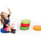 Rainbow Circle Seat Cushions with Rolling Caddy by NOVUM