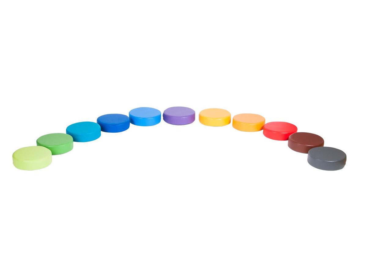 Rainbow Circle Seat Cushions with Rolling Caddy by NOVUM