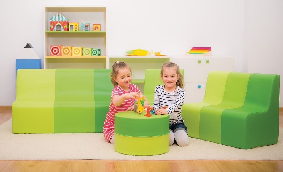Green Sunny Foam Sofas & Table by NOVUM