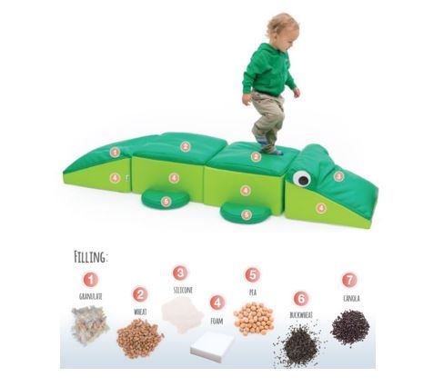 Sensory Crocodile Floor Cushion by NOVUM