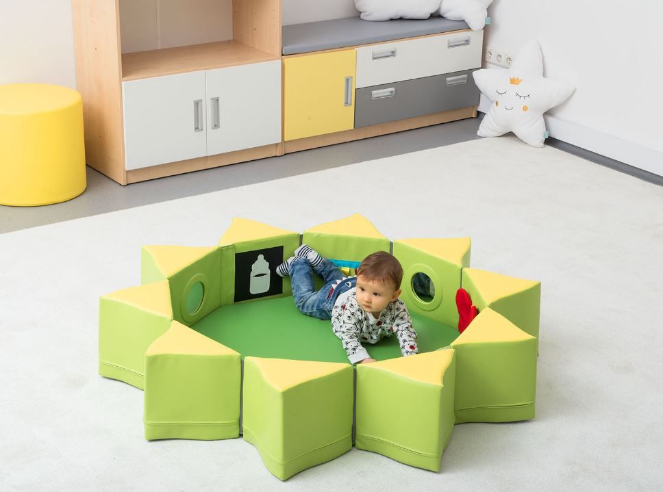 Sun Pouf Sensory Foam Ring with Mirrors by Moje Bambino