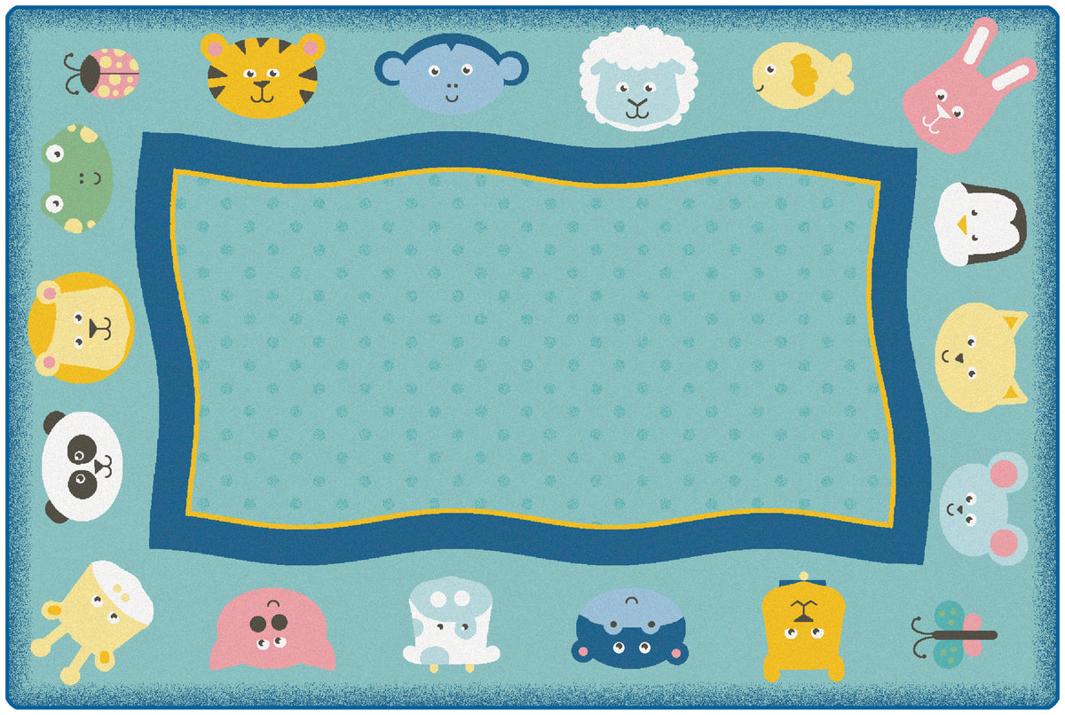 Quiet Time Animal Classroom Rug