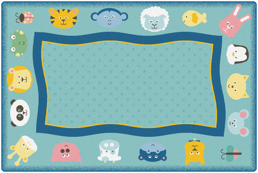 Quiet Time Animal Classroom Rug
