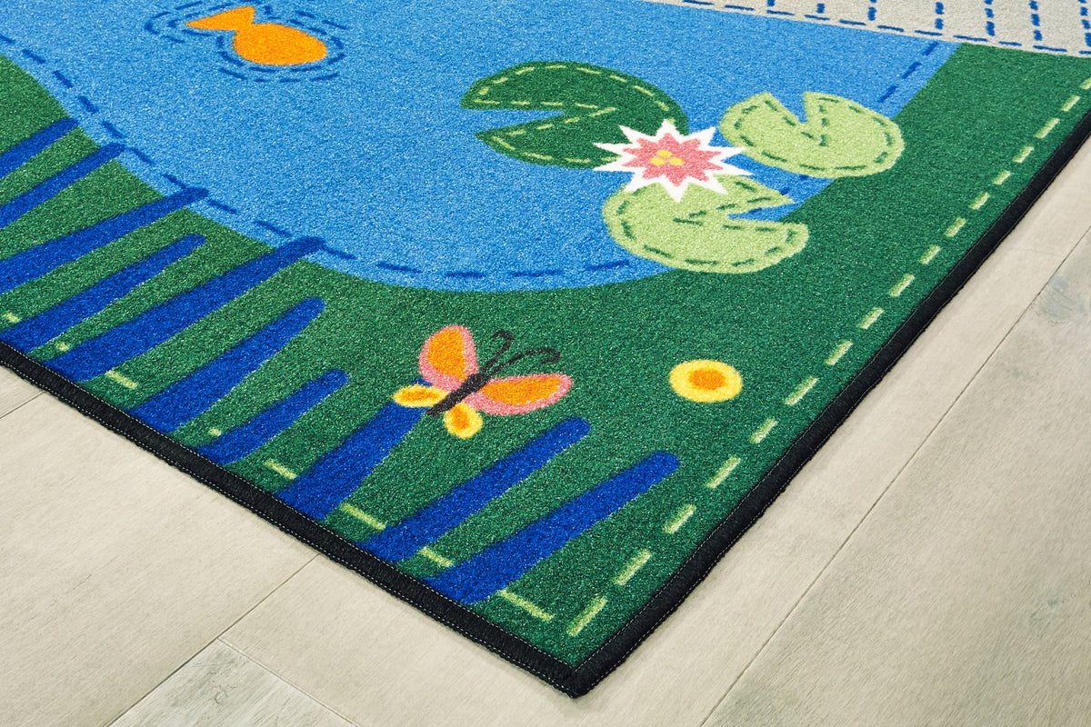 Tranquil Pond Primary Colors Classroom Rug, view 2
