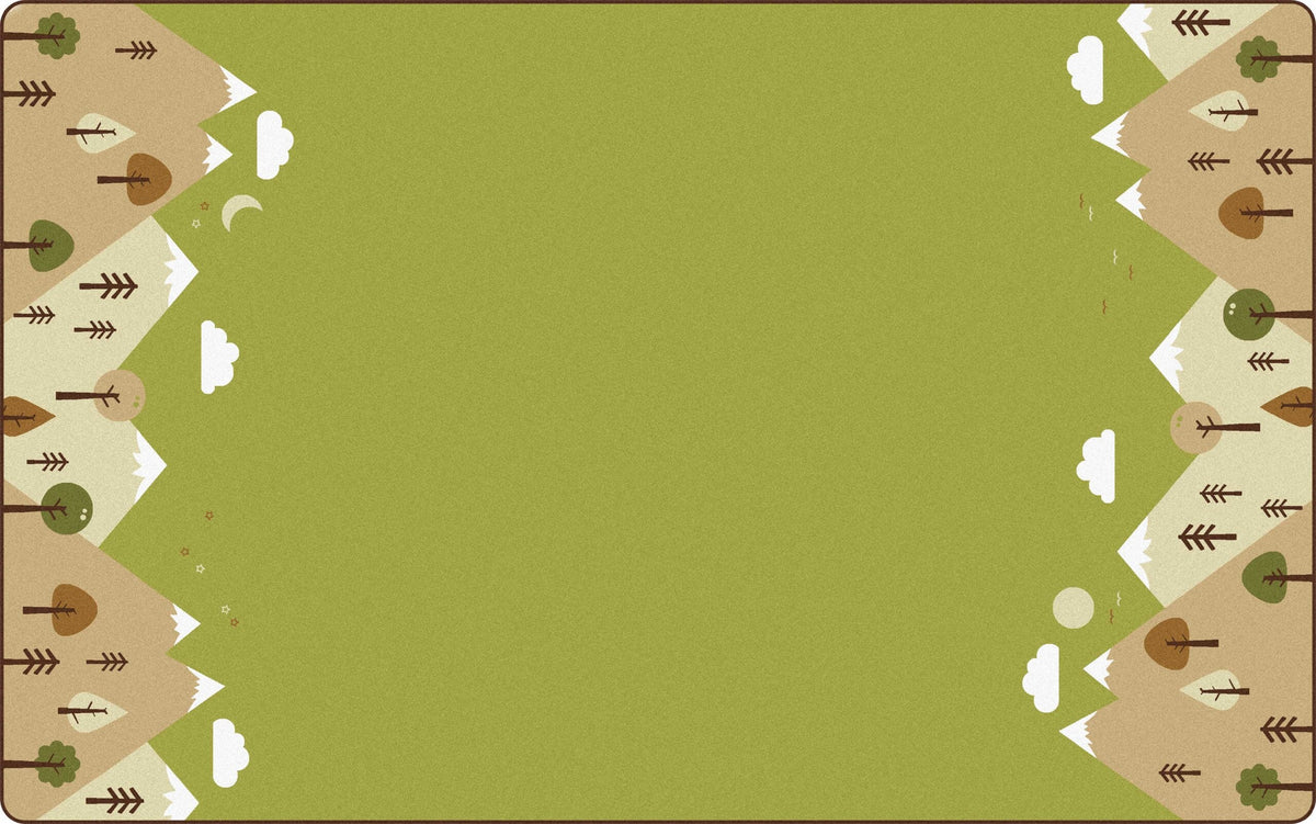 KIDSoft Tranquil Mountain Green Classroom Rug, view 3
