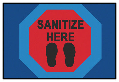 Sanitize Here Stop Classroom Rug