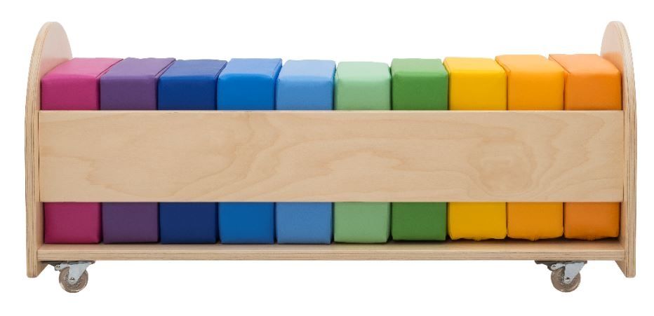 Rainbow Seat Cushions with Rolling Caddy by NOVUM