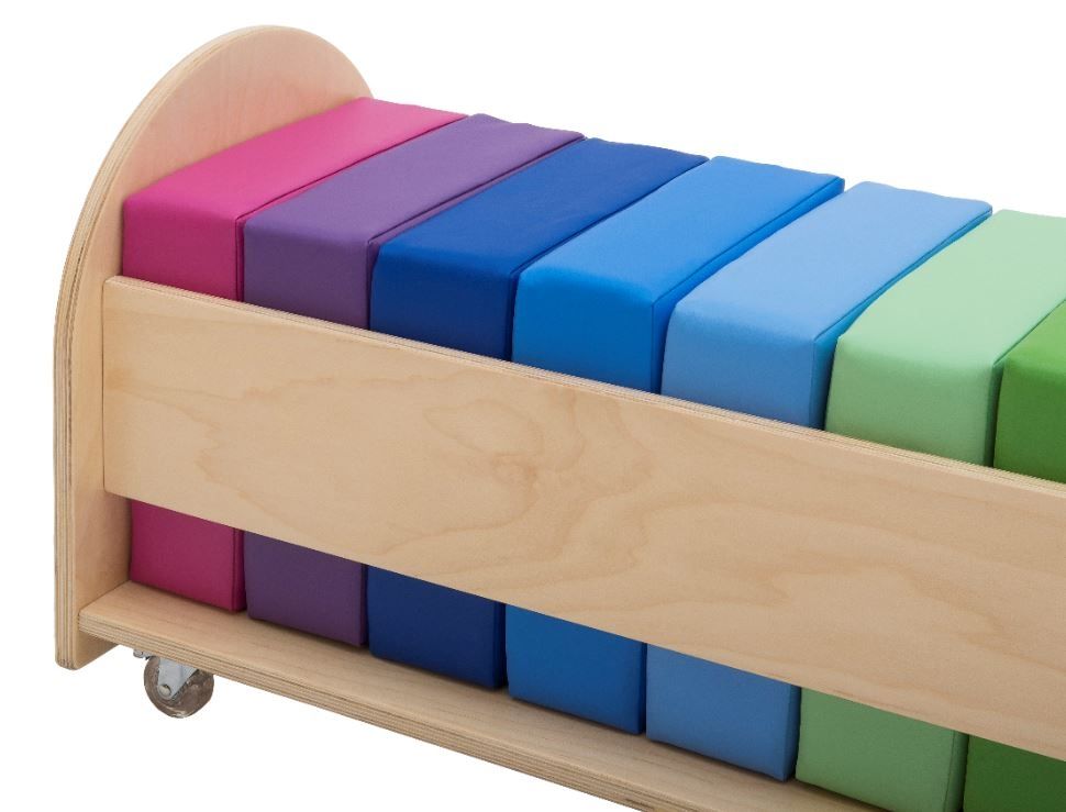 Rainbow Seat Cushions with Rolling Caddy by NOVUM