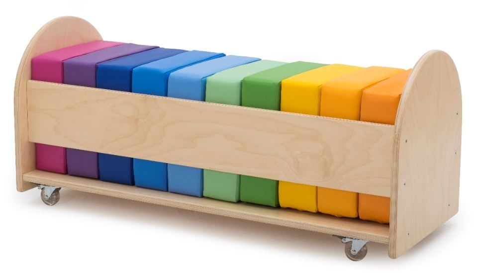 Rainbow Seat Cushions with Rolling Caddy by NOVUM